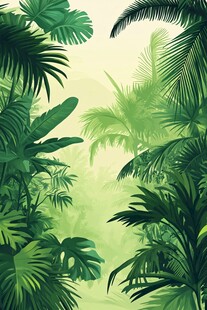 热带丛林绿植风光