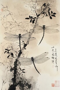 水墨蜻蜓图