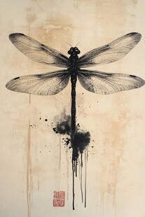 水墨蜻蜓图