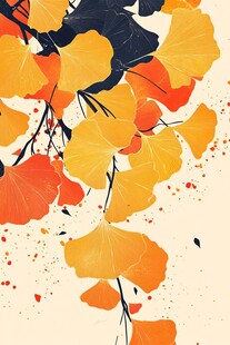 秋日银杏叶的绚丽之美