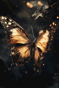 梦幻蝴蝶 暗夜中的绚烂精灵