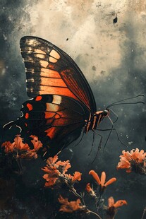 蝶栖繁花间