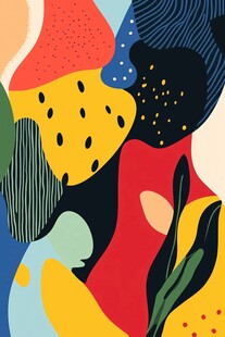 抽象多彩几何图案艺术画