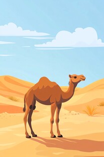 沙漠中的骆驼