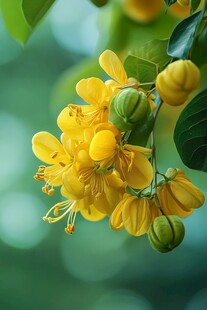 金黄决明花 清新自然之美
