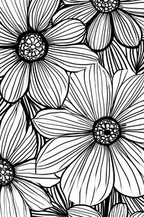 黑白花卉图案纹理