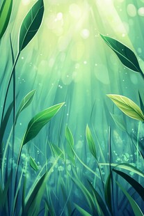 梦幻绿境中的清新植物世界