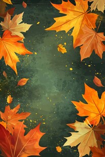 秋意枫叶背景图