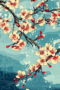 春日绽放的枝头繁花