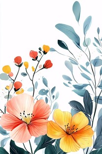 清新花卉插画