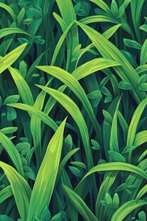 翠绿清新的繁茂植物图景