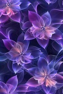 梦幻紫色花卉纹理图案