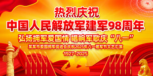 建军98周年文艺演出背景