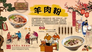 羊肉粉背景墙