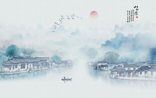 水墨山水画