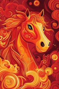 梦幻国风骏马 祥瑞环绕