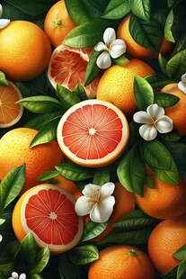 柑橘满园 花香果艳