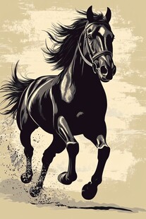 奔腾的黑马