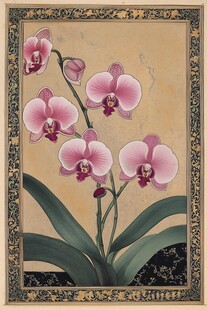 中式兰花装饰画
