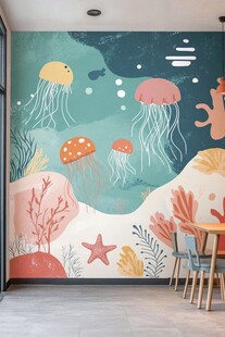 海底世界主题童趣墙绘