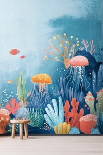 梦幻海底世界墙绘