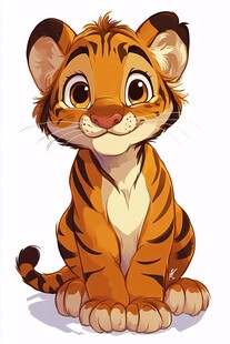 可爱小老虎萌态十足