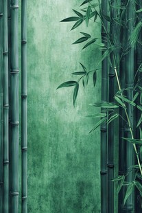 墨绿竹林背景图