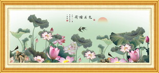 荷花国画荷花