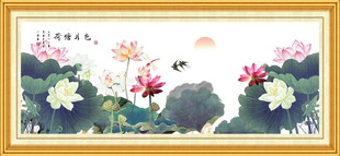 荷花背景墙 