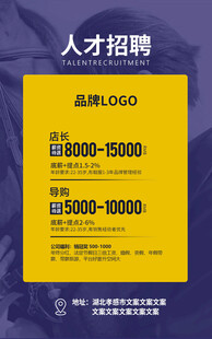 人才招聘岗位薪资展示海报