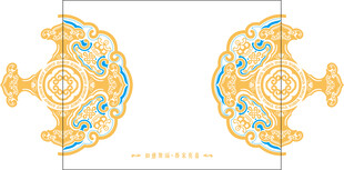 中式对称精美花纹图案