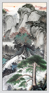 迎客松玄关画
