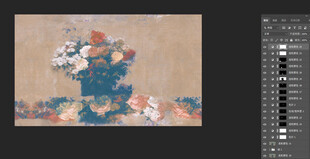 油画花