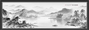 意境水墨山水画