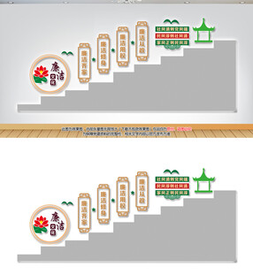廉洁楼梯文化墙