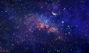 黑色宇宙星空背景墙