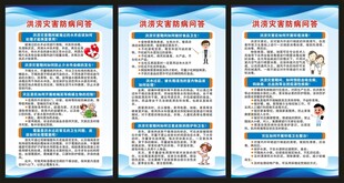 洪涝灾害防病知识展板