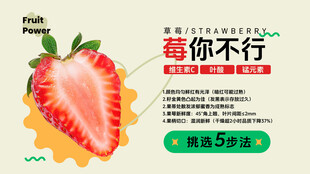 草莓促销海报 