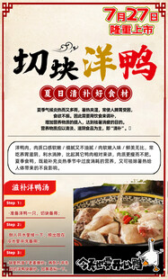 切块洋鸭 餐饮熟食促销海报