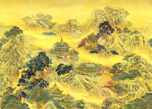 佛堂背景墙画