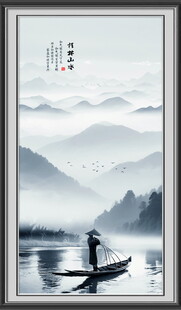 竖幅山水画