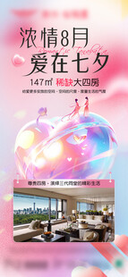 浪漫七夕爱意无限海报设计