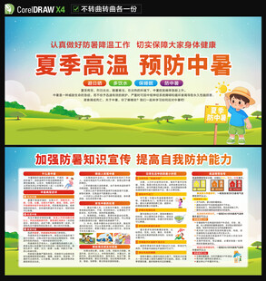 预防中暑宣传栏