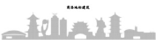 圆点镂空商洛城市