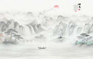 国画水墨山水