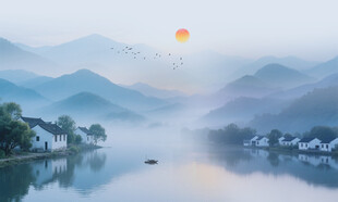 水墨山水画
