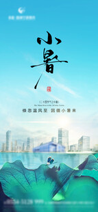小暑时节城市风景图