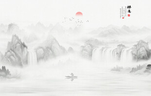 国画水墨山水