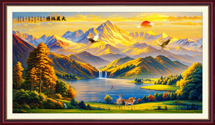 靠山风水画