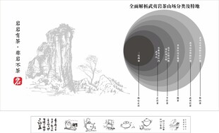 中式传统山水元素插画